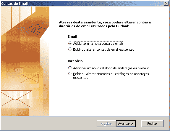 Configuração outlook 2003