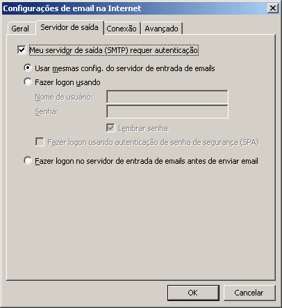 Configuração outlook 2003